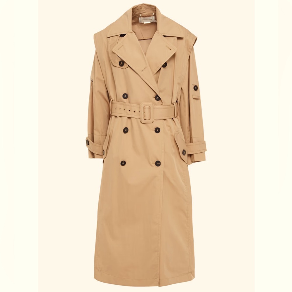 Zimmerman Belted Pleated Trench Coat Sz. US 4